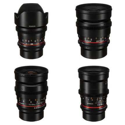 Rokinon Cine DS Kit de Lentes Gran Angular 10mm T3.1 35mm T1.5 para Micro Cuatro Tercios APS-C