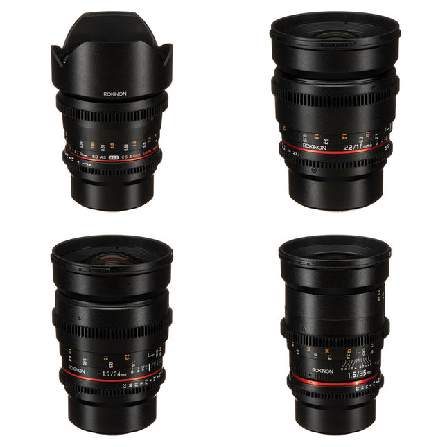 Rokinon Cine DS Kit de Lentes Gran Angular 10mm T3.1 35mm T1.5 para Micro Cuatro Tercios APS-C