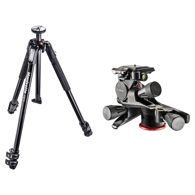 Manfrotto MT190X3 Tripié de Aluminio con Cabezal 3-Way Geared 68 cm 8.8 lb carga