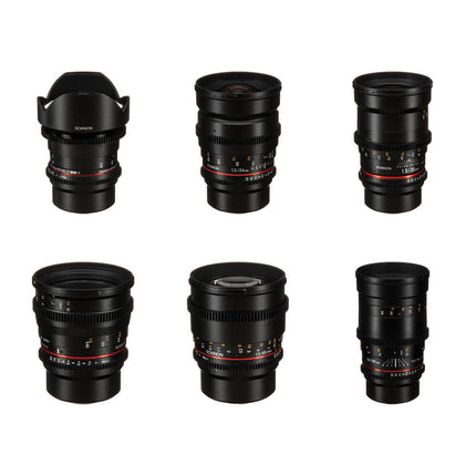 Rokinon Cine DS Kit de Lentes con Montura MFT Multi-Capa y Enfoque Manual