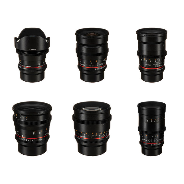 Rokinon Cine DS Kit de Lentes con Montura MFT Multi-Capa y Enfoque Manual