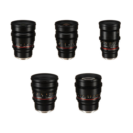 Rokinon Cine DS Kit de lentes para montura Sony E con rango 16-85mm y apertura T1.5