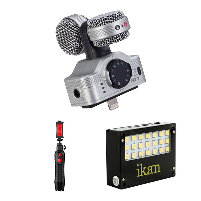 Zoom iQ7 Micrófono Estéreo M S con Soporte Multifunción y Luz LED 21