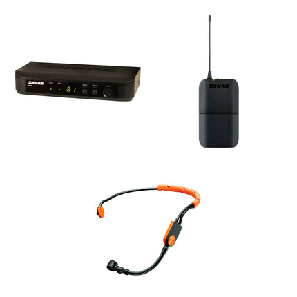 Shure BLX4 Sistema Inalámbrico Micrófono SM31FH Cardioide Fitness 14h Batería Alcance 300'