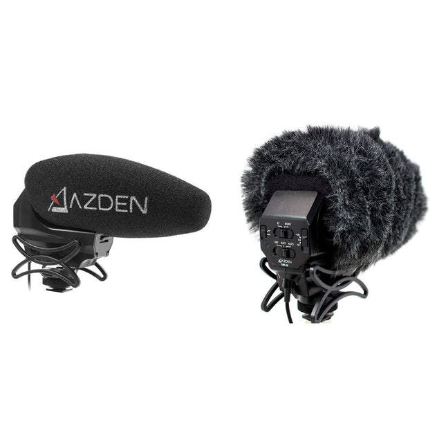 Azden SMX-30 Micrófono de Video Estéreo Mono con Cubierta Furry SWS-30
