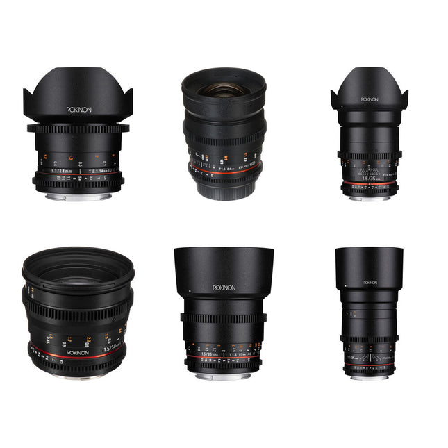 Rokinon Cine DS Kit de 6 lentes para Canon EF formato Full-Frame