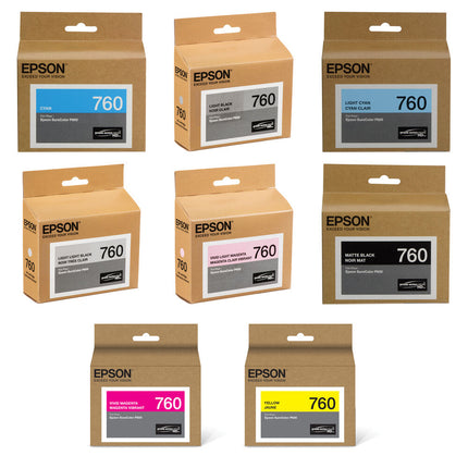 Epson T760 Kit 8 Cartuchos de Tinta Ultrachrome HD para SureColor P600