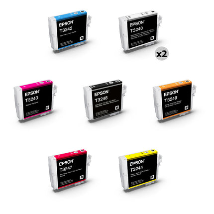 Epson T324 Kit de Cartuchos UltraChrome HG2 para SureColor P400 con Negro Mate y Optimización Brillo