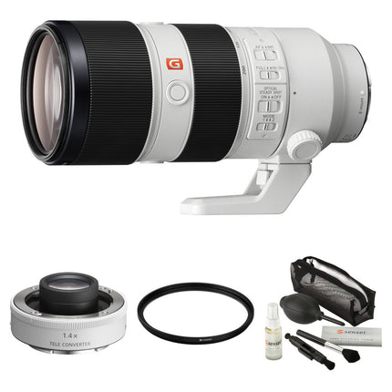 Sony FE 70-200mm f/2.8 GM OSS Lente con Teleconvertidor 1.4x Kit y Filtro UV 77mm
