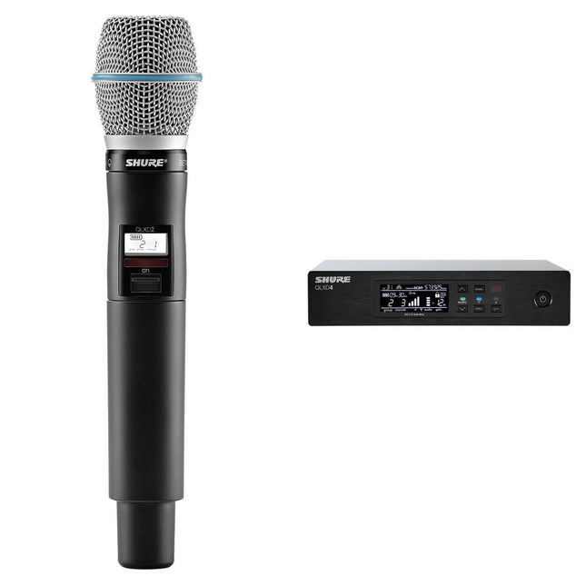 Shure QLXD24/B87A Sistema Micrófono Inalámbrico Digital Mano Beta 87A 9 Horas Batería