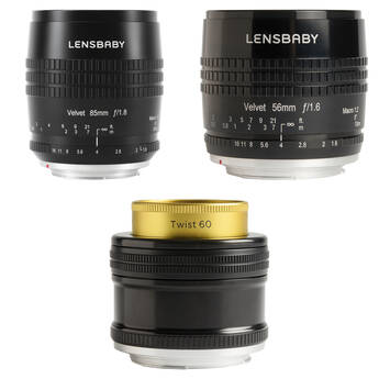 Lensbaby Twist of Velvet Pro Lens Kit for Canon EF Lentes 85mm f1.8 Efecto Bokeh