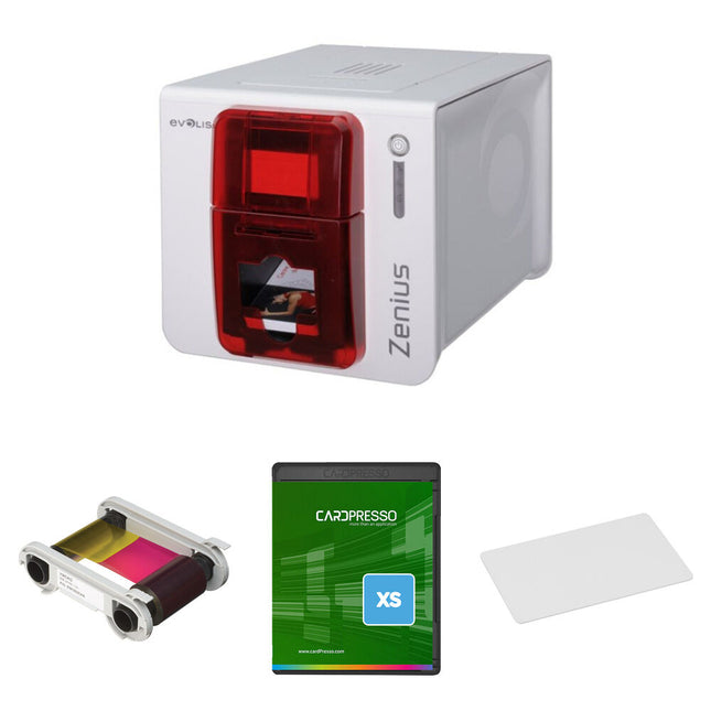 Evolis Zenius Classic Impresora de Tarjetas ID 300 dpi 150 Tarjetas Hora Roja