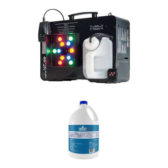 American DJ Fog Fury Jett Máquina de Niebla RGBA LED con Control Remoto y Fluido