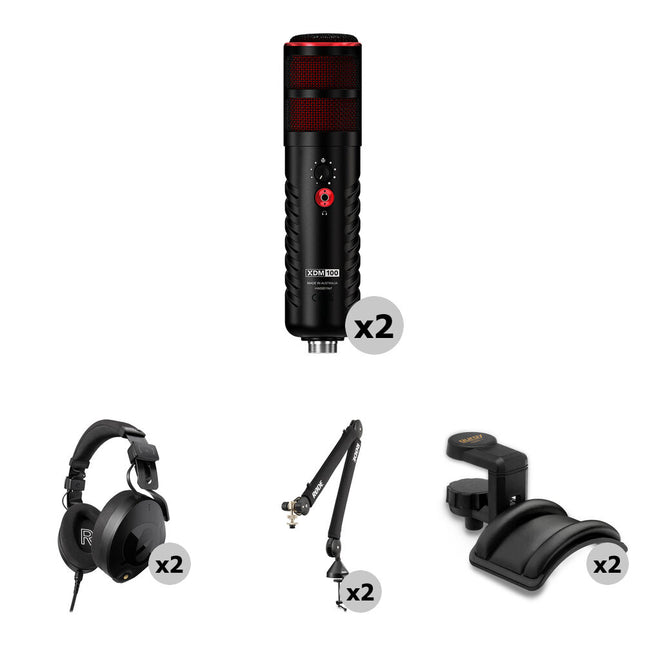 RODE X XDM-100 Kit Podcasting 2 Micrófonos USB-C 2 Auriculares Cerrados