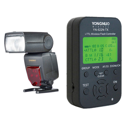 Yongnuo YN685 Kit Flash Inalámbrico TTL para Nikon con Zoom 20-200mm y Controlador YN-622N-TX