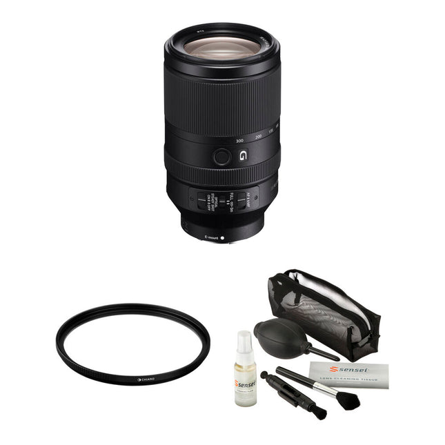 Sony FE 70-300mm f4.5-5.6 G OSS Lente E-Mount estabilizador y filtro UV 72mm