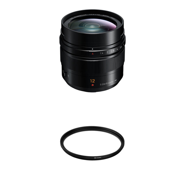 Panasonic Leica DG Summilux 12mm f1.4 objetivo para Micro Four Thirds y filtro UV de 62mm
