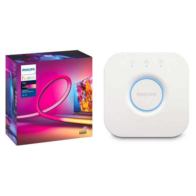 Philips Hue Bridge y Tira LED Gradient 75" Kit Luz Multicolor Dimmable