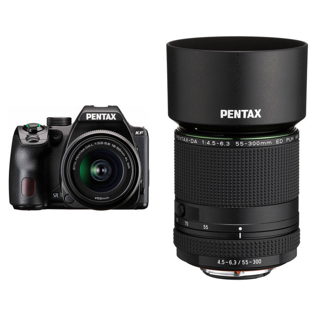 Pentax KF Cámara Réflex con Sensor 24.2MP y Lentes 18-55mm 55-300mm