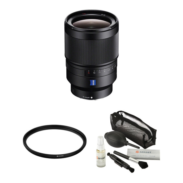 Sony Distagon T* FE 35mm f/1.4 ZA Objetivo con Filtro UV 72mm y Kit de Limpieza