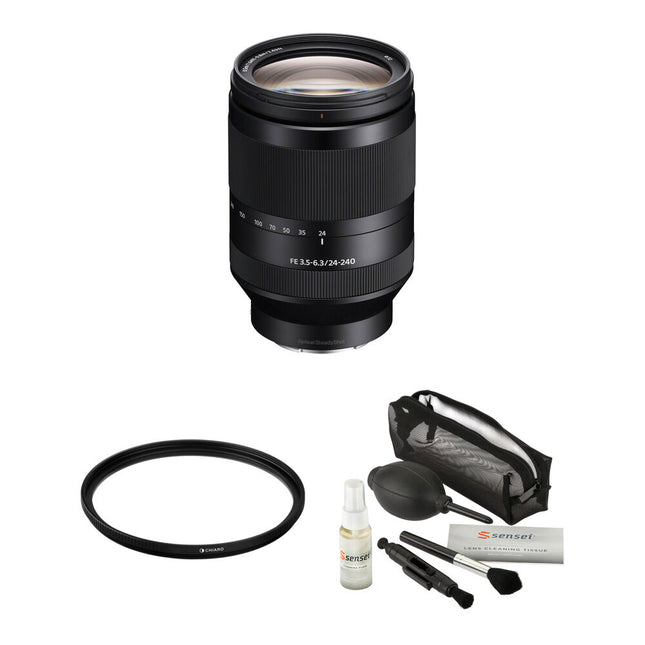 Sony FE 24-240mm f3.5-6.3 OSS Lente Full Frame Estabilización y Filtro UV 72mm