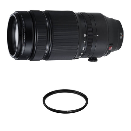 FUJIFILM XF 100-400mm f4.5-5.6 R LM OIS WR Lente con estabilización óptica y filtro UV 77mm