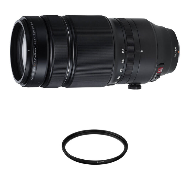 FUJIFILM XF 100-400mm f4.5-5.6 R LM OIS WR Lente con estabilización óptica y filtro UV 77mm