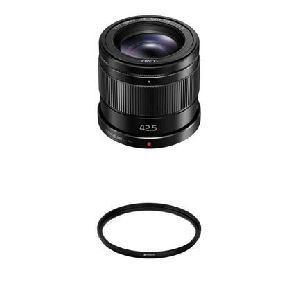 Panasonic LUMIX G 42.5mm f1.7 ASPH Lente Micro Cuatro Tercios con estabilizador y filtro UV 37mm