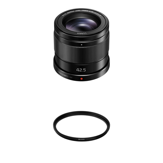 Panasonic LUMIX G 42.5mm f1.7 ASPH Lente Micro Cuatro Tercios con estabilizador y filtro UV 37mm