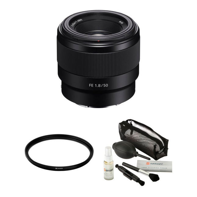 Sony FE 50mm f1.8 Objetivo Full-Frame con Kit Filtro UV 49mm