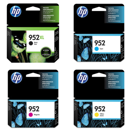 HP 952XL Negro y 952 CMY Cartuchos para OfficeJet Pro 7720 a 8740