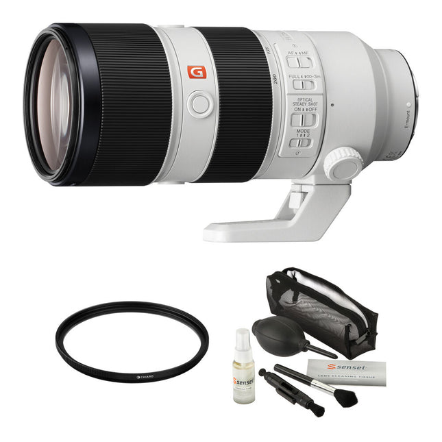 Sony FE 70-200mm f/2.8 GM OSS Lente E-Mount Full Frame con Filtro UV 77mm