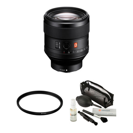 Sony FE 85mm f/1.4 GM Objetivo con Filtro UV 77mm y Kit de Limpieza