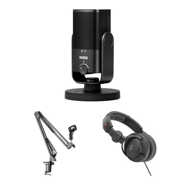RODE NT-USB Mini Micrófono USB con Brazo para Podcast Auriculares Cerrados