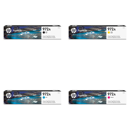 HP 972A Kit Original PageWide 4 Cartuchos Negro Amarillo Cian Magenta