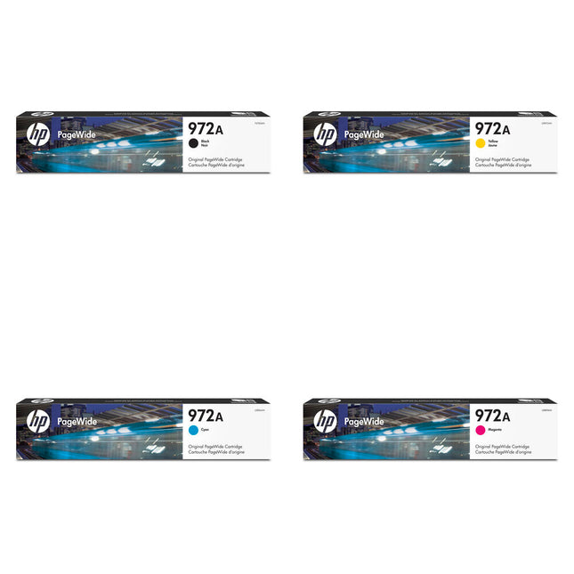 HP 972A Kit Original PageWide 4 Cartuchos Negro Amarillo Cian Magenta