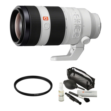 Sony FE 100-400mm f4.5-5.6 GM OSS Zoom Teleobjetivo con Filtro UV 77mm y Kit de Limpieza