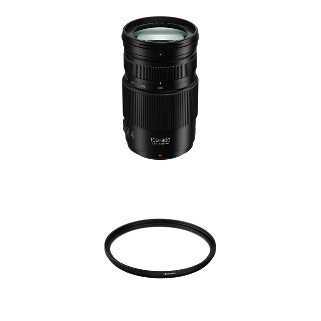 Panasonic LUMIX G Vario 100-300mm f4-5.6 II estabilizador óptico con filtro UV 67mm