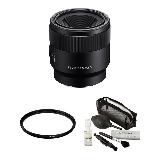 Sony FE 50mm f/2.8 Lente Macro E-Mount 1:1 Kit de Cuidado