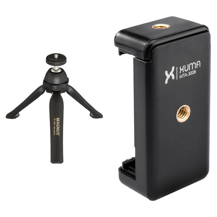 Magnus TP-50B MicroPod trípode de mesa capacidad 1.18 kg altura 14 cm con soporte smartphone Xuma