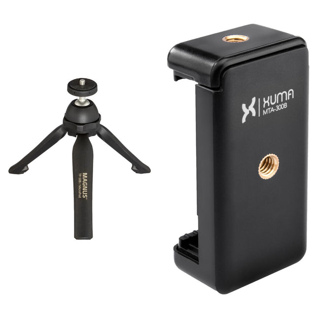 Magnus TP-50B MicroPod trípode de mesa capacidad 1.18 kg altura 14 cm con soporte smartphone Xuma