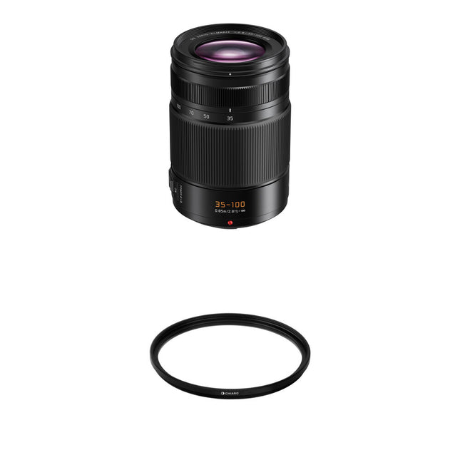 Panasonic Leica DG Vario-Elmarit 35-100mm f 2.8 Zoom Telefoto con filtro UV 58mm