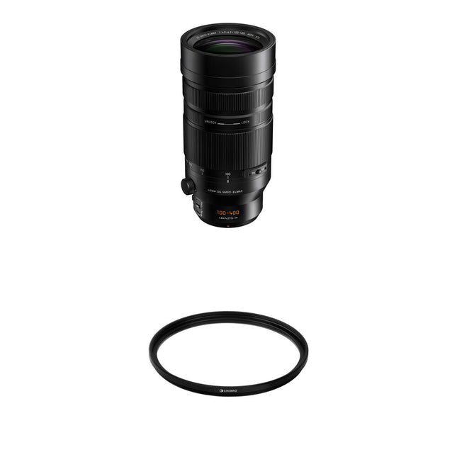 Panasonic Leica DG Vario-Elmar 100-400mm f4-6.3 II Teleobjetivo con estabilizador y filtro UV 72mm