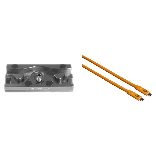 Tether Tools TetherPro Cable USB Type-C 15 pies y Placa Quick Release