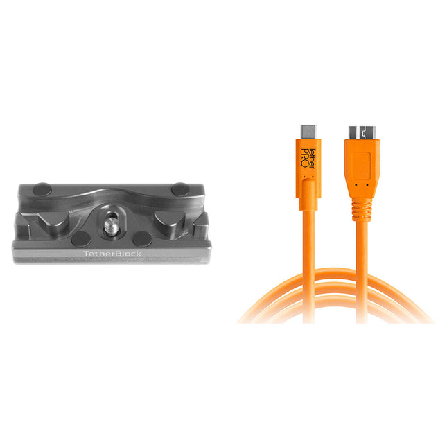 Tether Tools TetherPro USB 3.0 Tipo C a Micro USB Tipo B Cable 15 ft con Placa de Liberación Rápida