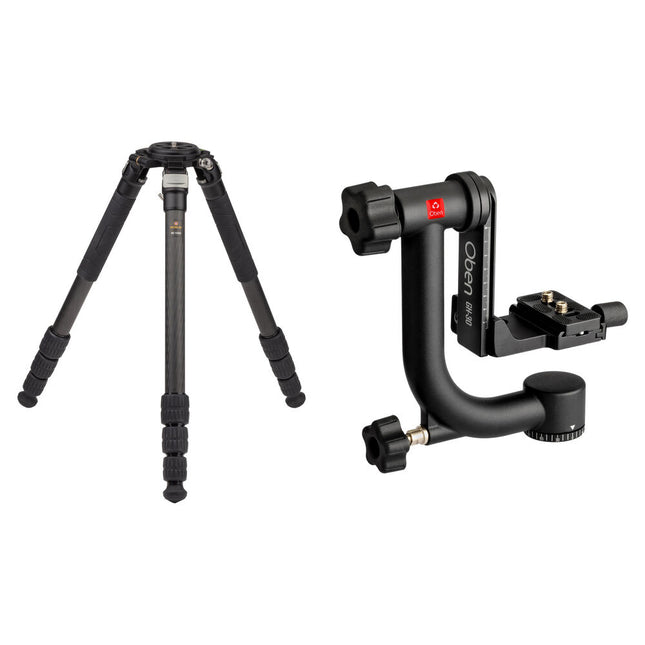 Robus RC-5558 Trípode de Fibra de Carbono 67.5" 44 lb con Cabezal Gimbal Oben GH-30