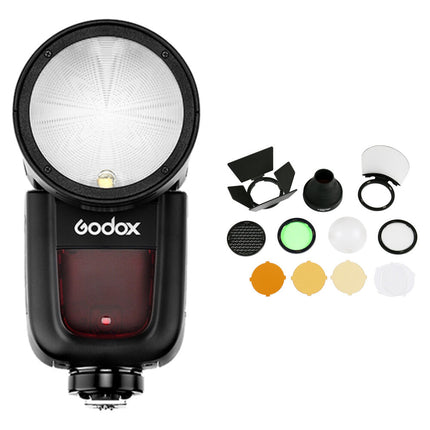Godox V1 Flash para FUJIFILM con Batería Litio 480 Descargas Kit Completo