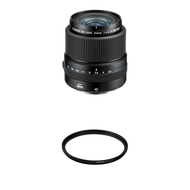 Objetivo FUJIFILM GF 45mm f 2.8 R WR para montura G con filtro UV 62mm