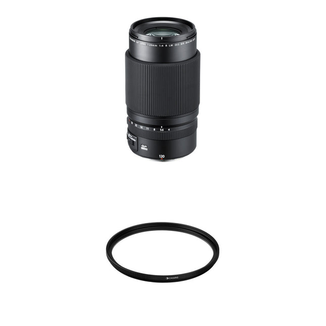 FUJIFILM GF 120mm f4 Macro R LM OIS WR Teleobjetivo con filtro UV 72mm