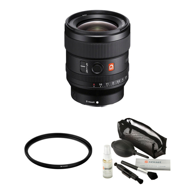 Sony FE 24mm f/1.4 GM Lente con Filtro UV 67mm y Kit de Limpieza